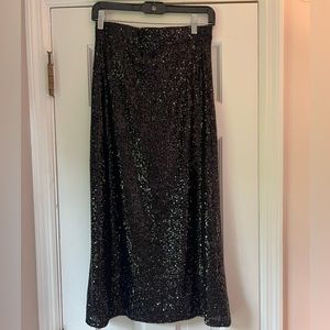 Darling black sequin midi skirt. New with Tags.